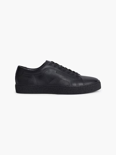 Calvin Klein Cipők HU920508 | Calvin Klein Faux Bőr Férfi Sportcipő Fekete